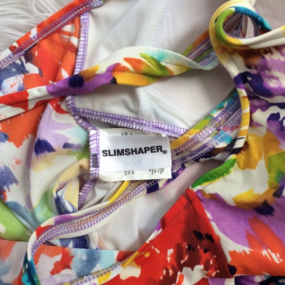 Slimshaper Abstract Floral Tankini Top - Picture 6 of 7